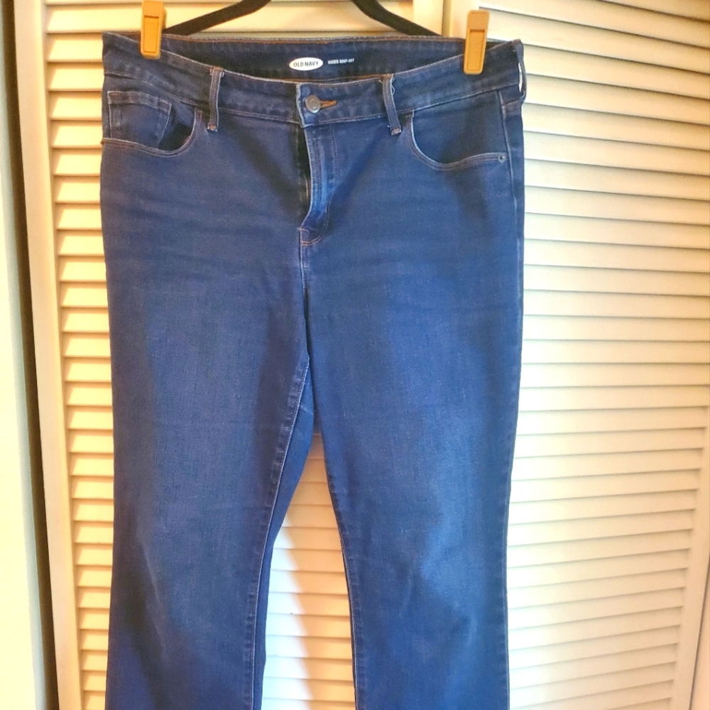 Old Navy dark washed boot cut jeans